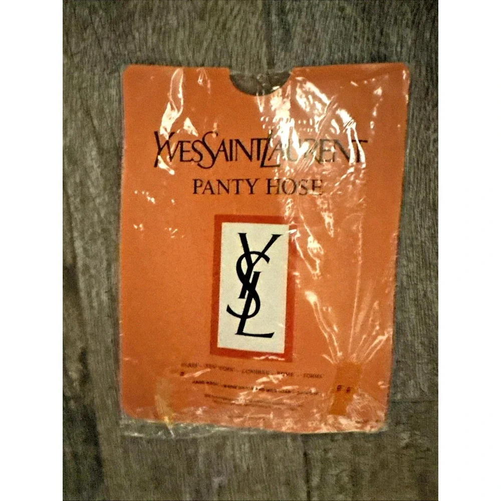 VTG Yves Saint Laurent‎ Pantyhose Cool Taupe Outsize 100% Nylon YSL Tights NEW